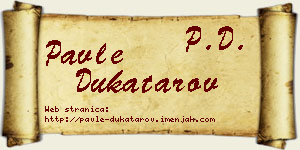 Pavle Dukatarov vizit kartica